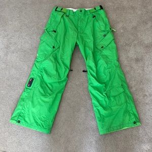Sessions Neon Green Snow Pants